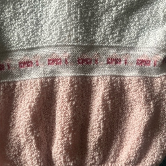 COPY - VINTAGE-TODDLE TIME-PINK & WHITE SWEATER - Picture 4 of 9